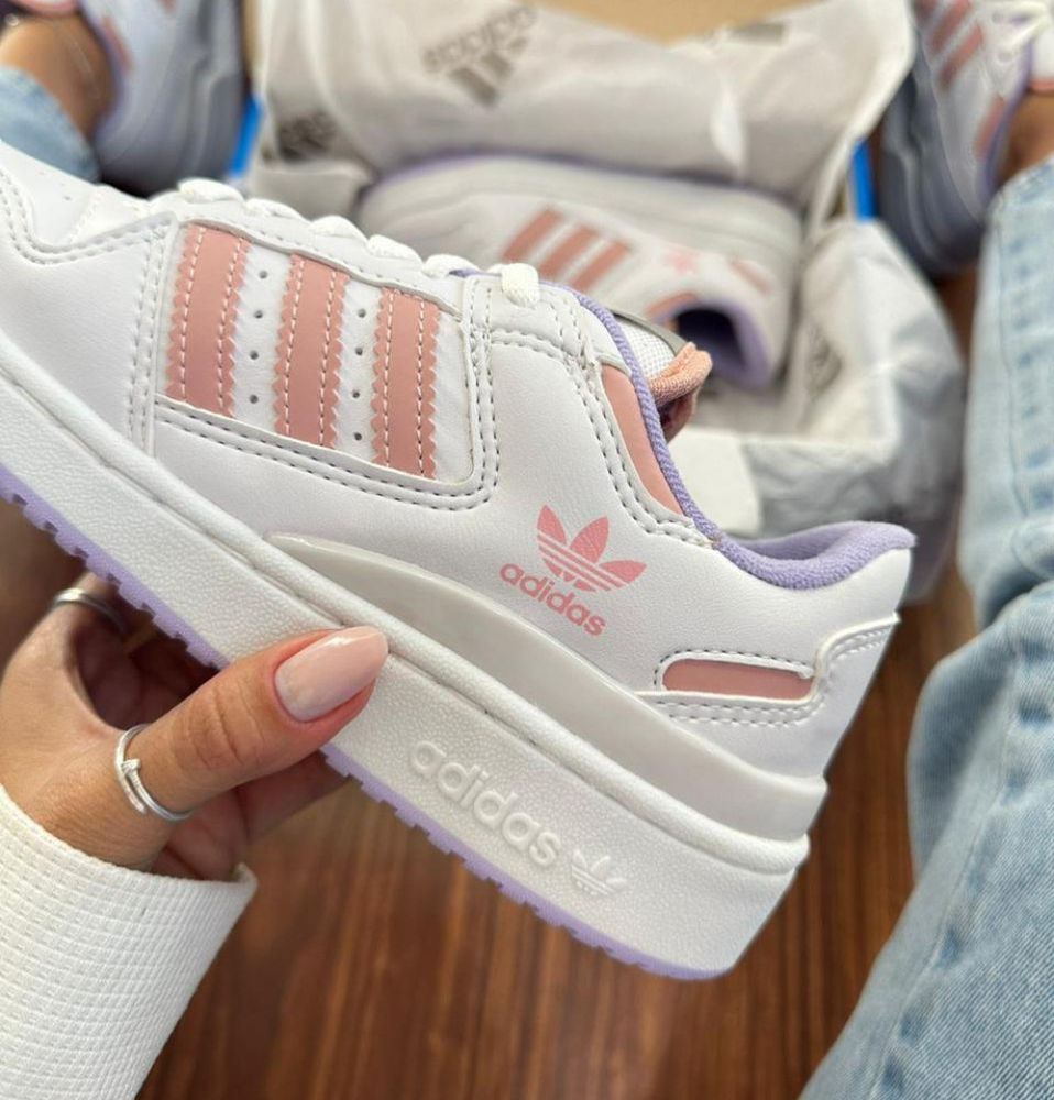 Tênis adidas Forum Low 84 ADV Branco/Rose/Lilás – Estilo retrô com toque moderno