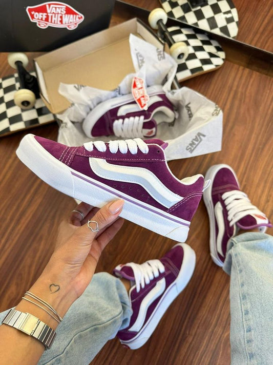 Tênis Vans Knu Skool Roxo – Chunky, nostálgico e com presença urbana autêntica