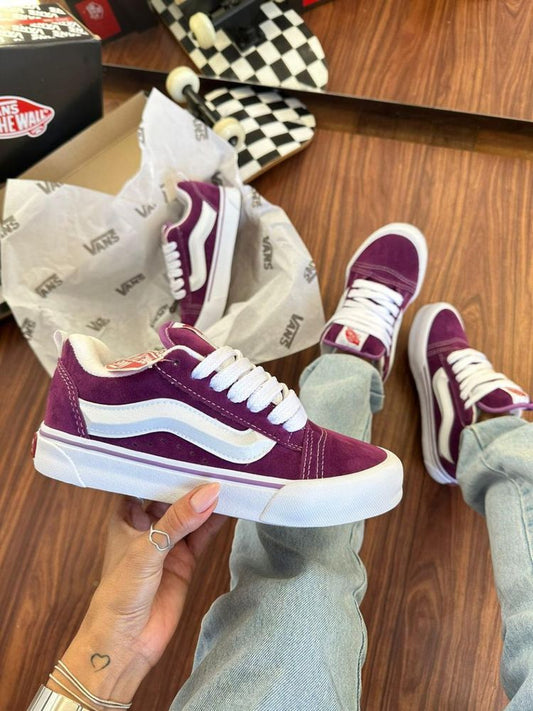Tênis Vans Knu Skool Roxo – Chunky, nostálgico e com presença urbana autêntica